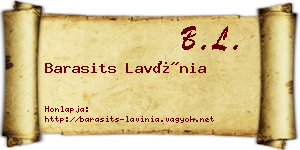 Barasits Lavínia névjegykártya